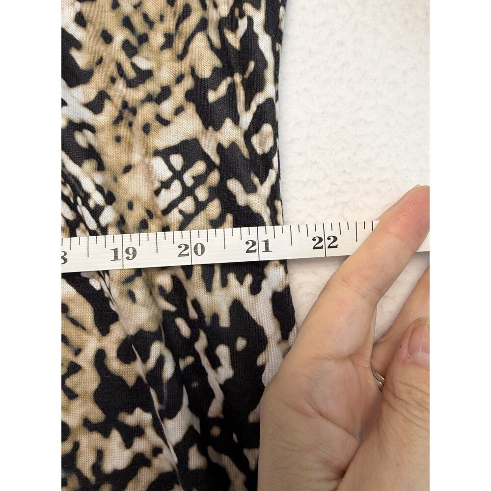 Animal Print Dress Stretchy 3/4-Sleeve Shift Dress XL Casual Travel Comfortable - Picture 10 of 12